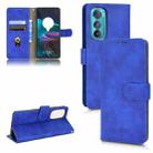 For Motorola Edge 30 Skin Feel Magnetic Flip Leather Phone Case(Blue) - 1