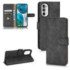 For Motorola Moto G52 Skin Feel Magnetic Flip Leather Phone Case(Black) - 1