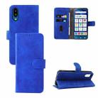 For Sharp Simple Sumaho 6 Skin Feel Magnetic Flip Leather Phone Case(Blue) - 1