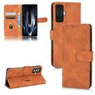For Xiaomi Poco F4 GT/Redmi K50 Gaming Skin Feel Magnetic Flip Leather Phone Case(Brown) - 1