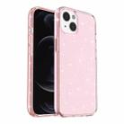 For iPhone 14 Shockproof Terminator Style Glitter Powder Protective Case (Pink) - 1