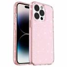 For iPhone 14 Pro Shockproof Terminator Style Glitter Powder Protective Case (Pink) - 1