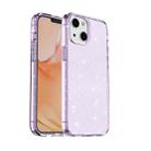 For iPhone 14 Plus Shockproof Terminator Style Glitter Powder Protective Case  (Purple) - 1