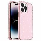 For iPhone 14 Pro Max Shockproof Terminator Style Glitter Powder Protective Case (Pink) - 1