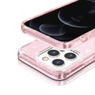 For iPhone 14 Pro Max Shockproof Terminator Style Glitter Powder Protective Case (Pink) - 5