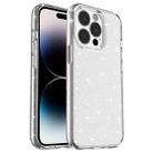 For iPhone 14 Pro Max Shockproof Terminator Style Glitter Powder Protective Case (White) - 1