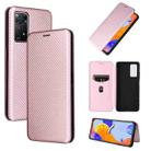 For Xiaomi Redmi Note 11 Pro Carbon Fiber Texture Horizontal Flip Leather Phone Case(Pink) - 1