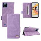 For OPPO Realme C11 2021/Realme C20 Magnetic Clasp Flip Leather Phone Case(Purple) - 1