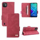 For Wiko Y82 Magnetic Clasp Flip Leather Phone Case(Red) - 1