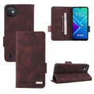 For Wiko Y82 Magnetic Clasp Flip Leather Phone Case(Brown) - 1