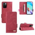 For Xiaomi Redmi 10 5G/Note 11E Magnetic Clasp Flip Leather Phone Case(Red) - 1