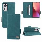 For Xiaomi 12 5G Magnetic Clasp Flip Leather Phone Case(Green) - 1