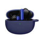 For Realme Buds Air 3 Silicone Earphone Protective Case with Hook(Dark Blue) - 1