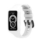 For Huawei Band 7 / 6 Pro / 6 / Honor Band 7 / 6 Universal Integrated Silicone Watch Band(White) - 1