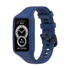 For Huawei Band 7 / 6 Pro / 6 / Honor Band 7 / 6 Universal Integrated Silicone Watch Band(Navy Blue) - 1