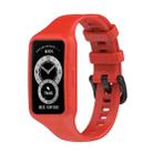 For Huawei Band 7 / 6 Pro / 6 / Honor Band 7 / 6 Universal Integrated Silicone Watch Band(Red) - 1