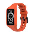 For Huawei Band 7 / 6 Pro / 6 / Honor Band 7 / 6 Universal Integrated Silicone Watch Band(Orange) - 1