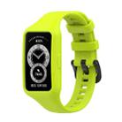 For Huawei Band 7 / 6 Pro / 6 / Honor Band 7 / 6 Universal Integrated Silicone Watch Band(Lime Green) - 1