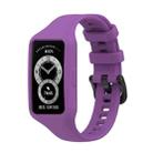 For Huawei Band 7 / 6 Pro / 6 / Honor Band 7 / 6 Universal Integrated Silicone Watch Band(Dark Purple) - 1