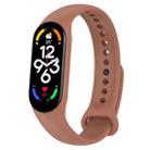 For Xiaomi Mi Band 7 / 7NFC / 6 / 6 NFC / 5 / 5 NFC / Amazfit Band 5 Official Silicone Watch Band(Brown) - 1