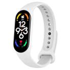 For Xiaomi Mi Band 7 / 7NFC / 6 / 6 NFC / 5 / 5 NFC / Amazfit Band 5 Official Silicone Watch Band(White) - 1
