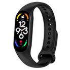 For Xiaomi Mi Band 7 / 7NFC / 6 / 6 NFC / 5 / 5 NFC / Amazfit Band 5 Official Silicone Watch Band(Black) - 1