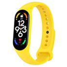 For Xiaomi Mi Band 7 / 7NFC / 6 / 6 NFC / 5 / 5 NFC / Amazfit Band 5 Official Silicone Watch Band(Yellow) - 1