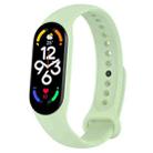 For Xiaomi Mi Band 7 / 7NFC / 6 / 6 NFC / 5 / 5 NFC / Amazfit Band 5 Official Silicone Watch Band(Matcha Green) - 1