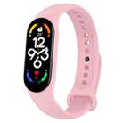 For Xiaomi Mi Band 7 / 7NFC / 6 / 6 NFC / 5 / 5 NFC / Amazfit Band 5 Official Silicone Watch Band(Girl Pink) - 1