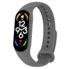 For Xiaomi Mi Band 7 / 7NFC / 6 / 6 NFC / 5 / 5 NFC / Amazfit Band 5 Official Silicone Watch Band(Dark Grey) - 1