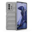 For Xiaomi 11T Magic Shield TPU + Flannel Phone Case(Grey) - 1