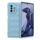 For Xiaomi 11T Magic Shield TPU + Flannel Phone Case(Light Blue) - 1