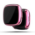 For Fitbit Versa 4 Full Coverage TPU Electroplating Watch Protective Case(Pink) - 1