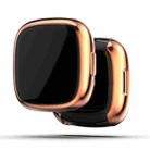 For Fitbit Versa 4 Full Coverage TPU Electroplating Watch Protective Case(Rose Gold) - 1