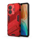 For vivo S15e Punk Armor PC + TPU Phone Case with Holder(Red) - 1