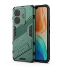 For vivo S15e Punk Armor PC + TPU Phone Case with Holder(Green) - 1