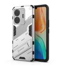 For vivo S15e Punk Armor PC + TPU Phone Case with Holder(White) - 1