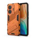 For vivo S15e Punk Armor PC + TPU Phone Case with Holder(Orange) - 1