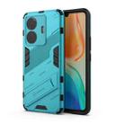 For vivo S15e Punk Armor PC + TPU Phone Case with Holder(Blue) - 1