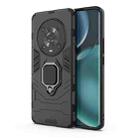 For Honor Magic4 Pro Shockproof PC + TPU Protective Phone Case with Magnetic Ring Holder(Black) - 1