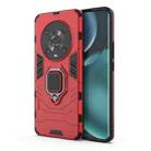 For Honor Magic4 Pro Shockproof PC + TPU Protective Phone Case with Magnetic Ring Holder(Red) - 1