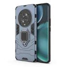 For Honor Magic4 Pro Shockproof PC + TPU Protective Phone Case with Magnetic Ring Holder(Navy Blue) - 1