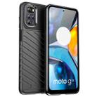 For Motorola Moto E32 Thunderbolt Shockproof TPU Protective Soft Phone Case(Black) - 1