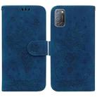 For OPPO A52 / A92 / A72 Butterfly Rose Embossed Leather Phone Case(Blue) - 1