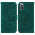 For OPPO A52 / A92 / A72 Butterfly Rose Embossed Leather Phone Case(Green) - 1