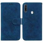 For OPPO A8 / A31 2020 Butterfly Rose Embossed Leather Phone Case(Blue) - 1