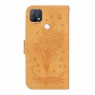 For OPPO A15 / A15s Butterfly Rose Embossed Leather Phone Case(Yellow) - 3