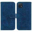 For OPPO A16K Butterfly Rose Embossed Leather Phone Case(Blue) - 1