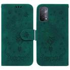 For OPPO A74 5G / A93 5G / A54 5G Butterfly Rose Embossed Leather Phone Case(Green) - 1