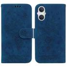 For OPPO A96 5G / Reno7 Z 5G Butterfly Rose Embossed Leather Phone Case(Blue) - 1